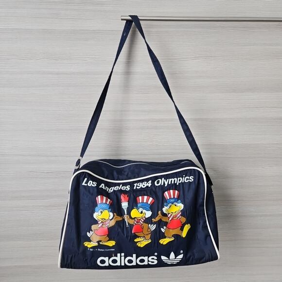 Vintage 1984 ADIDAS USA Olympic Committee Duffel Bag Los Angeles 1980s LA - Picture 7 of 16
